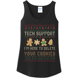 Ateesdas Tech Support I'm Here to Delete Your Cookies xmas Ugly Ladies Essential Tank