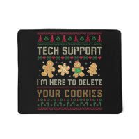 Ateesdas Tech Support I'm Here to Delete Your Cookies xmas Ugly Mousepad