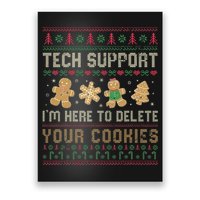 Ateesdas Tech Support I'm Here to Delete Your Cookies xmas Ugly Poster
