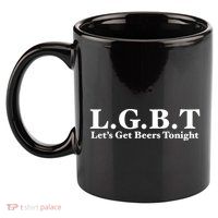 Ahh Tees Store L.G.B.T LetS Get Beers Tonight 11oz C Handle Ceramic Mug