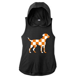 Awesome Tennessee Smokey Hound Dog Ladies PosiCharge Tri-Blend Wicking Draft Hoodie Tank