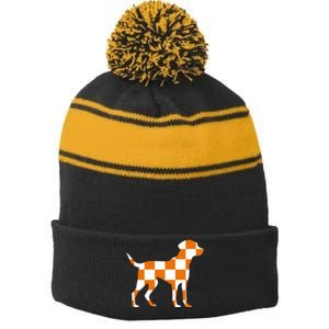 Awesome Tennessee Smokey Hound Dog Stripe Pom Pom Beanie