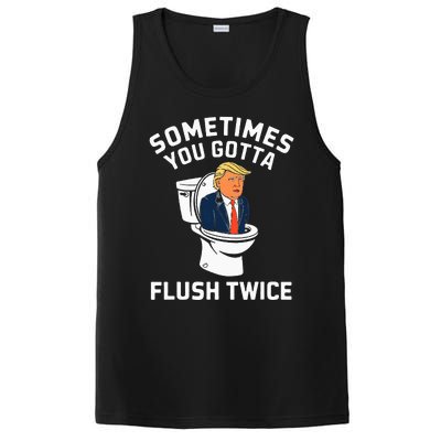 Anti Trump Sometimes You Gotta Flush Twice PosiCharge Competitor Tank