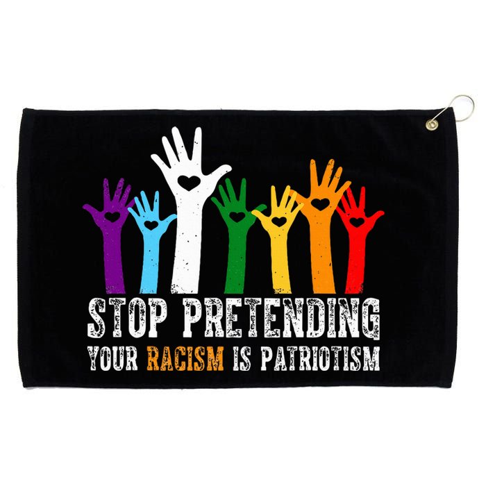 Anti Trump Stop Pretending Your Racism Is Patriotism Grommeted Golf Towel