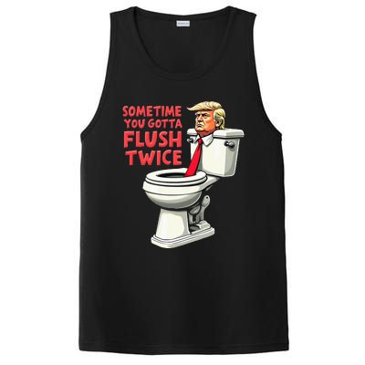 Anti Trump Sometimes You Gotta Flush Twice PosiCharge Competitor Tank