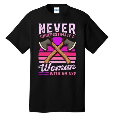 Axe Throwing Thrower Logger Lumberjack Tall T-Shirt