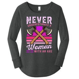 Axe Throwing Thrower Logger Lumberjack Women's Perfect Tri Tunic Long Sleeve Shirt