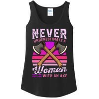 Axe Throwing Thrower Logger Lumberjack Ladies Essential Tank