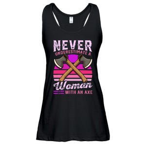 Axe Throwing Thrower Logger Lumberjack Ladies Essential Flowy Tank