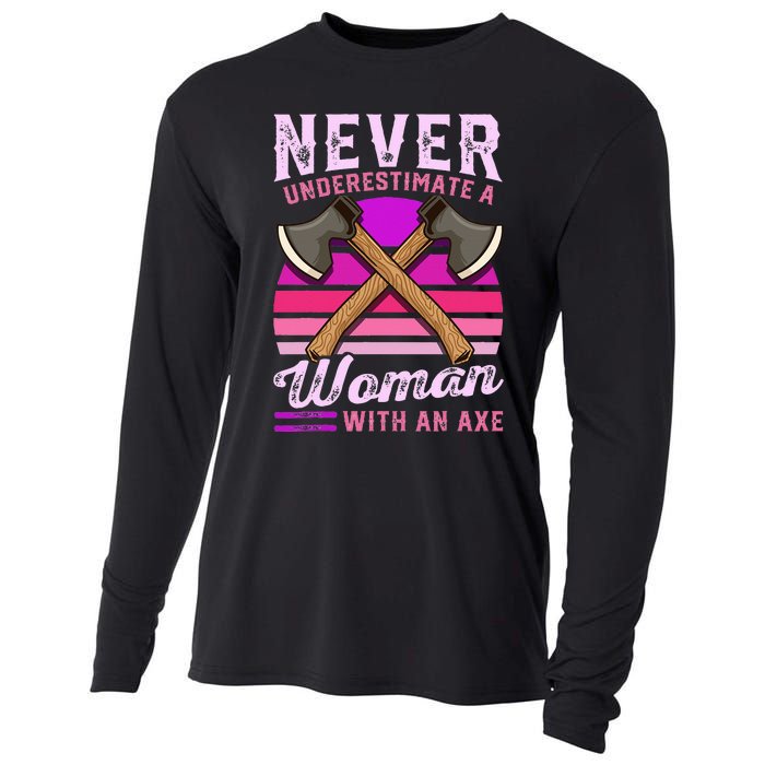 Axe Throwing Thrower Logger Lumberjack Cooling Performance Long Sleeve Crew