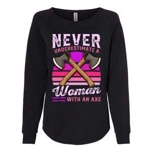 Axe Throwing Thrower Logger Lumberjack Womens California Wash Sweatshirt