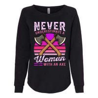 Axe Throwing Thrower Logger Lumberjack Womens California Wash Sweatshirt