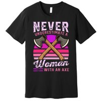 Axe Throwing Thrower Logger Lumberjack Premium T-Shirt