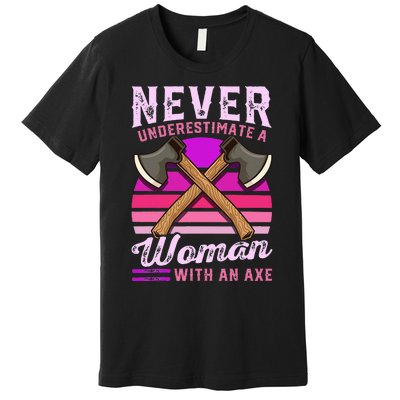 Axe Throwing Thrower Logger Lumberjack Premium T-Shirt