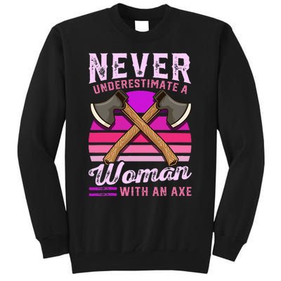 Axe Throwing Thrower Logger Lumberjack Tall Sweatshirt