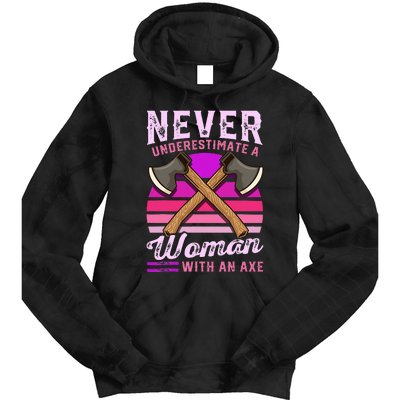 Axe Throwing Thrower Logger Lumberjack Tie Dye Hoodie