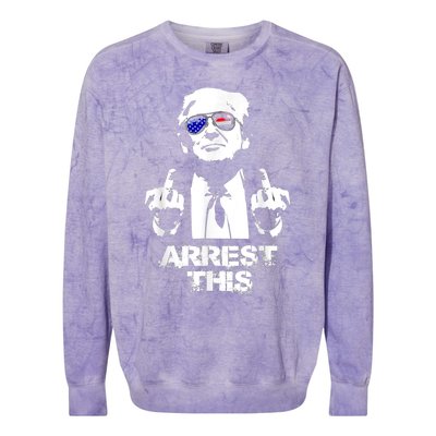 Arrest This Trump Colorblast Crewneck Sweatshirt