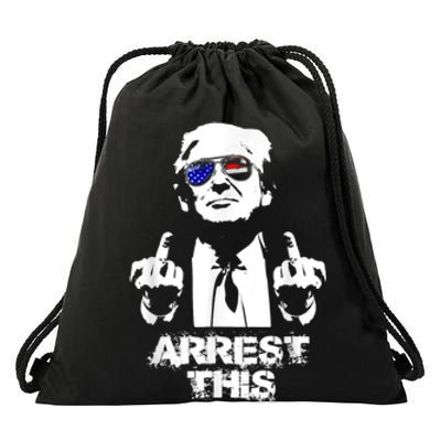 Arrest This Trump Drawstring Bag