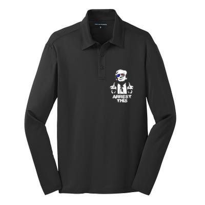 Arrest This Trump Silk Touch Performance Long Sleeve Polo