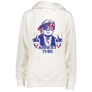 Arrest This Trump Womens Funnel Neck Pullover Hood