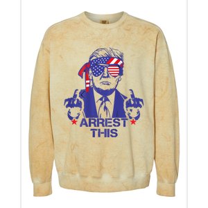 Arrest This Trump Colorblast Crewneck Sweatshirt