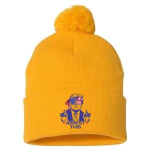 Arrest This Trump Pom Pom 12in Knit Beanie