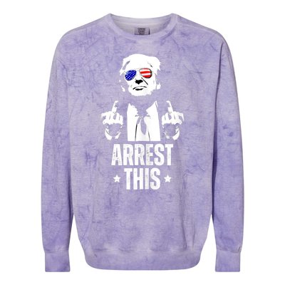 Arrest This Trump Colorblast Crewneck Sweatshirt