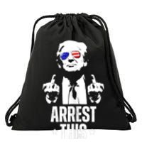 Arrest This Trump Drawstring Bag