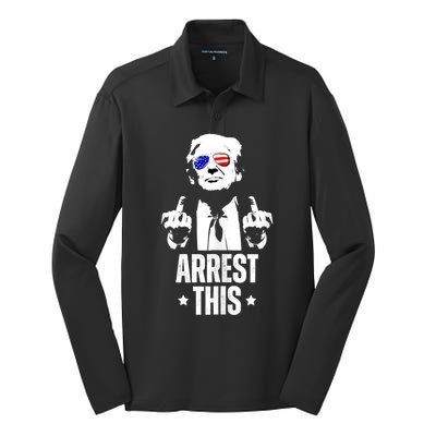 Arrest This Trump Silk Touch Performance Long Sleeve Polo