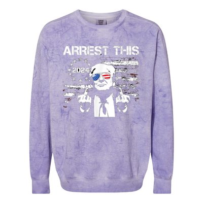 Arrest This Trump Colorblast Crewneck Sweatshirt