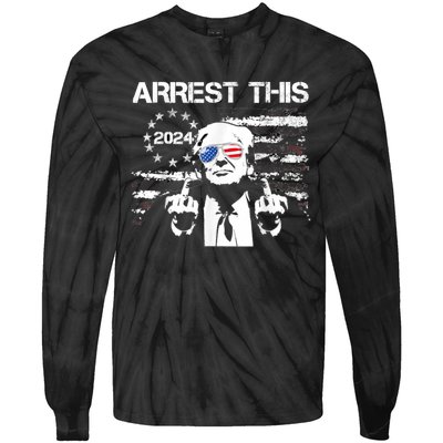 Arrest This Trump Tie-Dye Long Sleeve Shirt