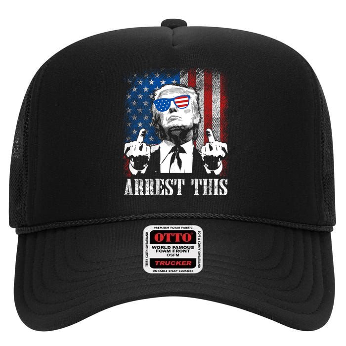 Arrest This Trump High Crown Mesh Back Trucker Hat