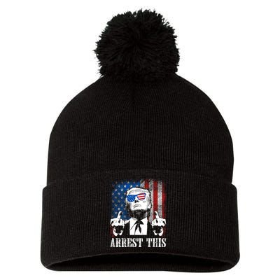 Arrest This Trump Pom Pom 12in Knit Beanie