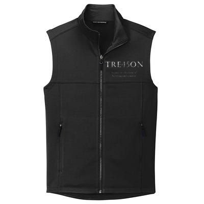 Antitrump Treason Tre45on Distressed Impeach Collective Smooth Fleece Vest