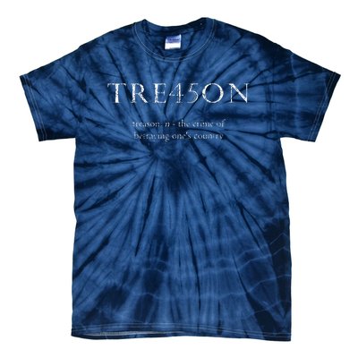 Antitrump Treason Tre45on Distressed Impeach Tie-Dye T-Shirt