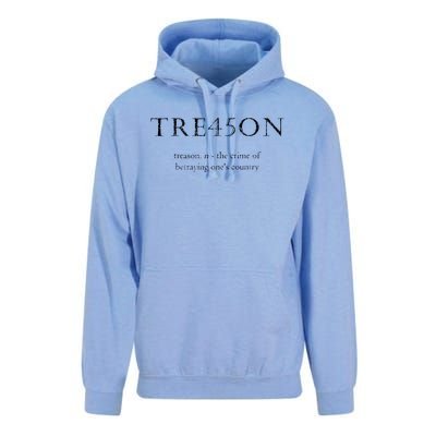 Antitrump Treason Tre45on Distressed Impeach Unisex Surf Hoodie