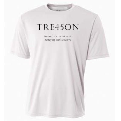 Antitrump Treason Tre45on Distressed Impeach Cooling Performance Crew T-Shirt