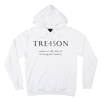 Antitrump Treason Tre45on Distressed Impeach Hoodie