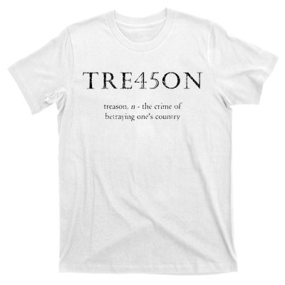 Antitrump Treason Tre45on Distressed Impeach T-Shirt