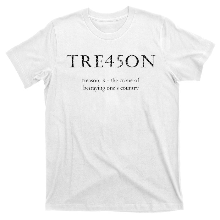 Antitrump Treason Tre45on Distressed Impeach T-Shirt