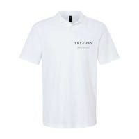 Antitrump Treason Tre45on Distressed Impeach Softstyle Adult Sport Polo