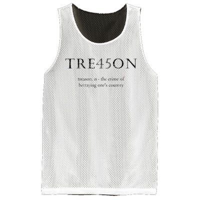 Antitrump Treason Tre45on Distressed Impeach Mesh Reversible Basketball Jersey Tank