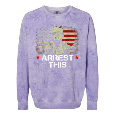 Arrest This Trump Colorblast Crewneck Sweatshirt