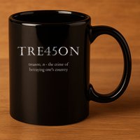 Antitrump Treason | Tre45on Distressed Impeach 11oz C Handle Ceramic Mug