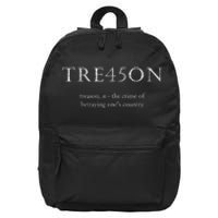 Antitrump Treason | Tre45on Distressed Impeach 16 in Basic Backpack