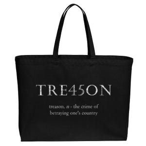 Antitrump Treason | Tre45on Distressed Impeach Cotton Canvas Jumbo Tote