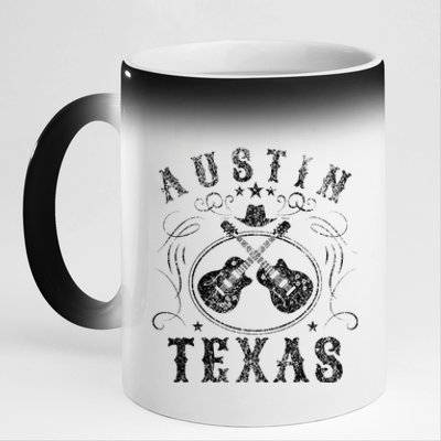 Austin Texas Travel Vintage 11oz Black Color Changing Mug