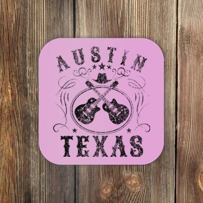 Austin Texas Travel Vintage Coaster