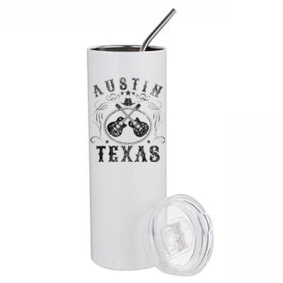 Austin Texas Travel Vintage Stainless Steel Tumbler