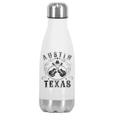 Austin Texas Travel Vintage Stainless Steel Insulated Water Bottle